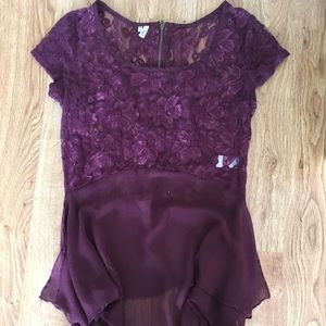 Lace purple dress top
